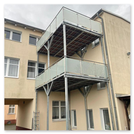 Nachträglicher Balkon aus Polen - Stahlbalkon