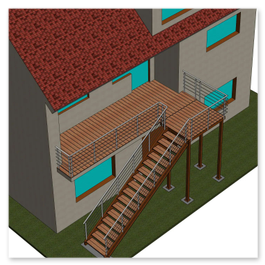 Planung, Statik und Ausführung - Außentreppe