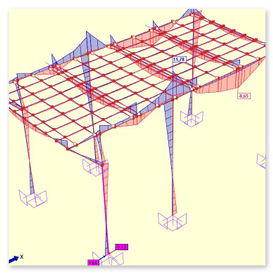 Bemessung einer Stahlkonstruktion - Stahlbalkon aus Polen