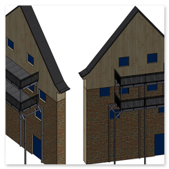 Visualiesierung eines Balkons - Stahlkonstruktion aus Polen