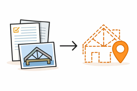 Unterlagen und Fotos der Dachkonstruktion für PV Statikprüfung